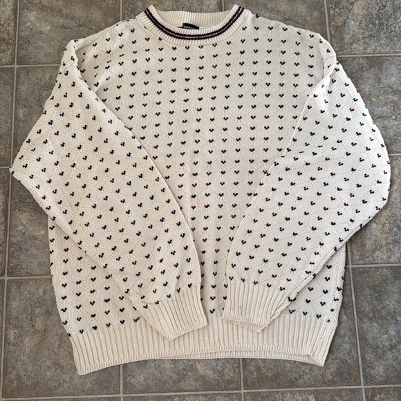 Vintage Knightsbridge Heavyweight Knit Sweater Neutral XL - Picture 8 of 9